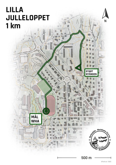 Halv karta över Julleloppet